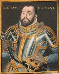 Porträtt av hertig Johann Friedrich I 1503-1554, kurfurst av Sachsen, ca. 1550.