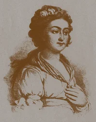 Porträtt av Ekaterina Yakovlevna Derzhavina, född Bastidon 1760-1794 efter V. Borovikovsky
