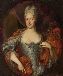 Porträtt av Elisabeth Christine av Brunswick-Wolfenbüttel 1691-1750, Holy Roman..., ca 1720.