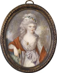 Porträtt av kejsarinnan Maria Feodorovna Sophie Dorothea av Württemberg 1759-1828, tidigt 1800-tal.