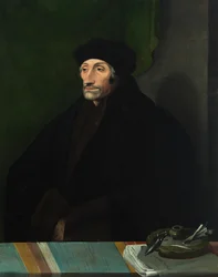 Porträtt av Erasmus av Rotterdam 1467-1536, 1500-talet.