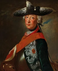 Porträtt av Fredrik II av Preussen 1712-1786.