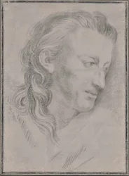 Porträtt av Friedrich von Schiller 1759-1805, sent 1700-tal.