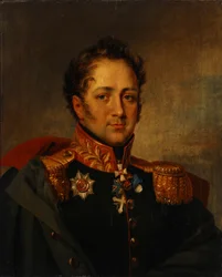 Porträtt av general Alexander Alexandrovich Pisarev 1780-1848, första kvartalet av 1800-talet.