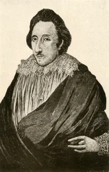 Porträtt av George Percy, i hel skjorta av holländskt linne som bärs med dubblett, c1610-1620, 1937.