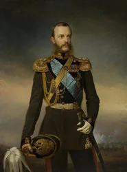 Porträtt av storhertig Michael Nikolaevich av Ryssland 1832-1909, tidigt 1860-tal