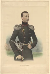 Porträtt av storhertig Nikolaj Nikolajevitj av Ryssland 18311891, 1860