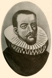Porträtt av Henry Hudson, engelsk navigatör i ruff, 1609, 1937.