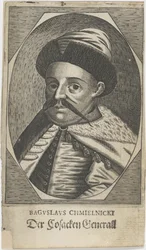 Porträtt av Hetman Bohdan Khmelnytsky 1595-1657, efter 1650.