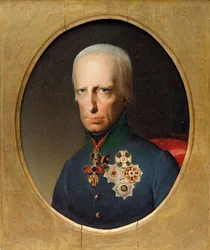 Porträtt av den helige romerske kejsaren Frans II 1768-1835, ca. 1830.