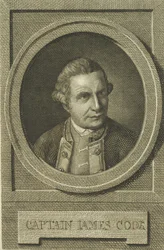 Porträtt av James Cook, efter 1771.