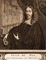 Porträtt av Johan de Witt 1625-1672 Från: Krigsscenen, 1675.