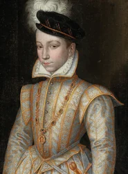 Porträtt av kung Karl IX av Frankrike 1550-1574, ca. 1560.