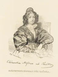 Porträtt av Klementyna Hoffmanowa 1798-1845, ca 1840.