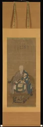 Porträtt av Kyuzan Soei, 1600-talet.