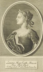 Porträtt av Laura Bassi 1711-1778, 1738.