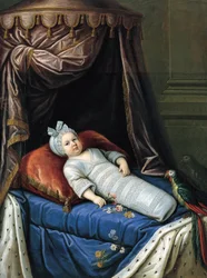 Porträtt av Ludvig XIV (1638-1715) som baby, ca 1638