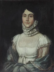 Porträtt av Maria Mikhailovna Lermontova 1795-1817, 1810-talet