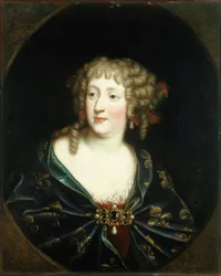 Porträtt av Maria Theresia av Spanien 1638-1683, Frankrikes drottning, ca 1675.