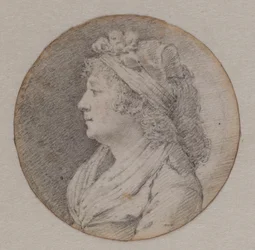 Porträtt av Marie Louise av Savojen 1749-1792, prinsessan av Lamballe.