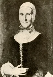 Porträtt av fru Elisabeth Boehler i den mähriska bosättningen, Pennsylvania, 1787, 1937.