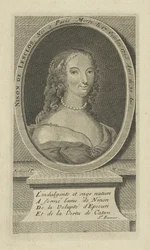 Porträtt av Ninon de Lenclos 1620-1705, ca 1730.