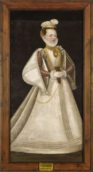 Porträtt av Perchta av Rosenberg 1425-1476.