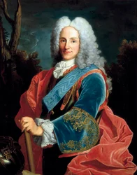 Porträtt av Filip V, kung av Spanien (1683-1746). Anonym målning, barockkonst. olja på duk.