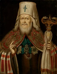 Porträtt av Platon II Levshin, Moskvas metropolit 1737-1812, andra hälften av 1700-talet.