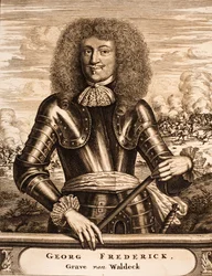 Porträtt av prins Georg Friedrich av Waldeck 1620-1692 Från: Krigsscenen, 1675.