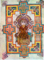 Porträtt av Saint John från Book of Kells, c800