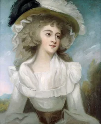 Porträtt av Sarah Tickell, hustru till dramatikern och satirikern Richard Tickell, ca 1790