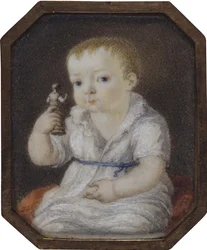 Porträtt av Sergey Ivanovich Volkov som barn, ca 1808