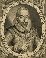 Porträtt av Sir Walter Raleigh, 1596.