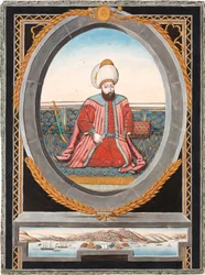 Porträtt av Sultan Murad II 1404-1451