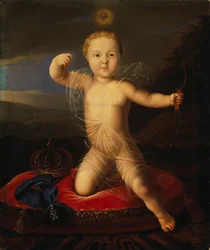 Porträtt av Tsarevich Peter Petrovich av Ryssland 1715-1719, första kvartalet av 1800-talet.