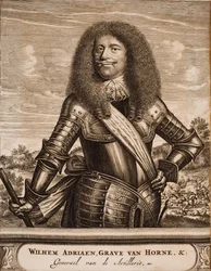Porträtt av Willem Adriaan II van Horne 1633-1694 Från: Krigsscenen, 1675.