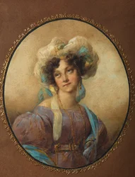 Porträtt av Yelena Alexandrovna Golitsyna, född Naryshkina 1785-1855, 1820-talet