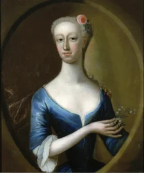 Porträtt av en dam, ca. 1740.
