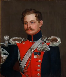 Porträtt av en stabskapten vid 3:e Elisavetgrads husarregemente, 1837