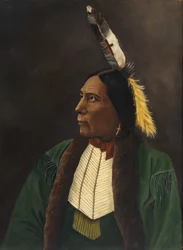Porträtt av en indian, ca. 1900.