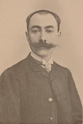 Porträtt av pianisten och kompositören André Messager 1853-1929.