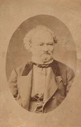 Porträtt av pianisten och kompositören Ferenc Erkel 1810-1893, ca. 1875.