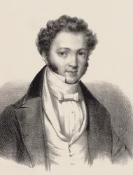 Porträtt av pianisten och kompositören Ignaz Moscheles 1794-1870,