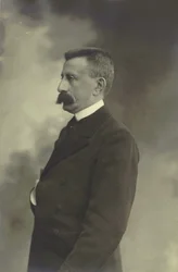 Porträtt av pianisten och kompositören Moritz Moszkowski 1854-1925, ca. 1900.