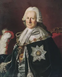 Porträtt av amiralen Semyon Ivanovich Mordvinov 1701-1777 efter Carl Ludwig Christineck, 1771