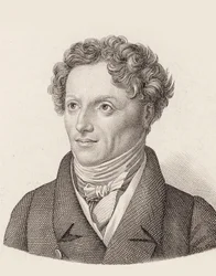 Porträtt av kompositören Francesco Morlacchi 1784-1841.