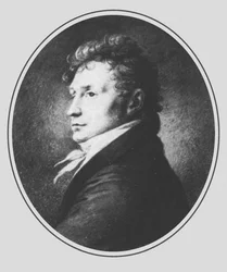 Porträtt av kompositören Friedrich Kuhlau 1786-1832, tidigt 1800-tal.