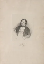 Porträtt av kompositören Johann Friedrich Kittl 1806-1868, ca. 1850.