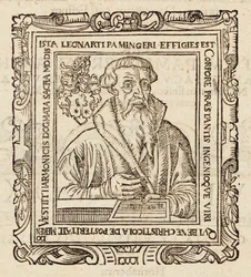 Porträtt av kompositören Leonhard Paminger 1495-1567, 1573.
